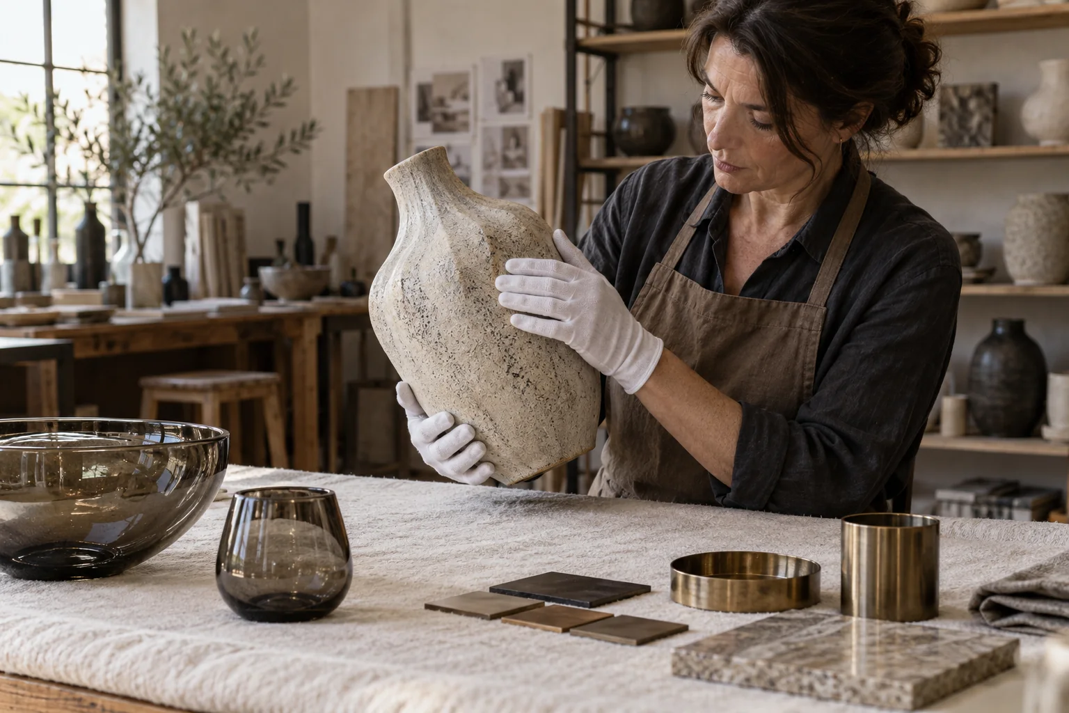 Illustrated inspection of a ceramic decorative piece